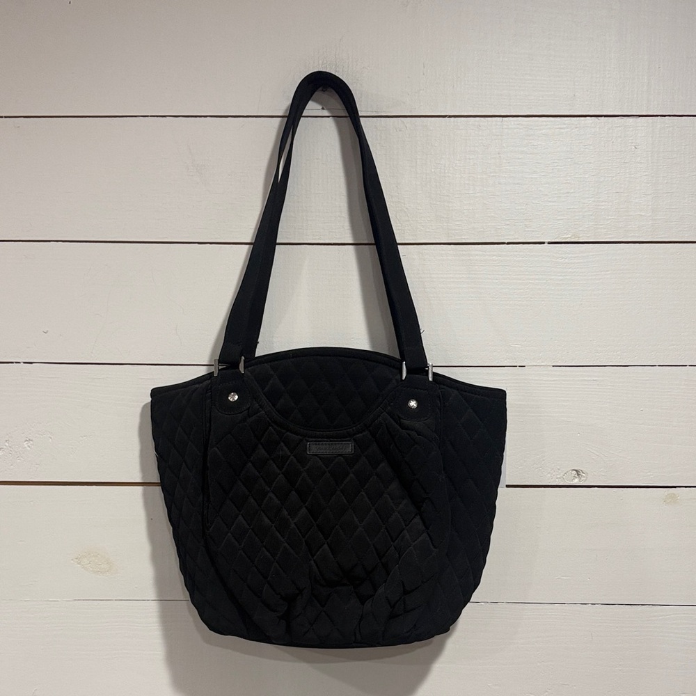 Vera Bradley Black Quilted Glenna Tote